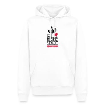 Stadt Liebe Hamburg Deutschland Spruch Geschenk - Männer Premium Bio Hoodie - Weiß - Vorne - Nico (187cm)