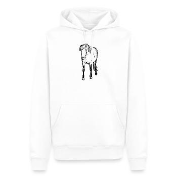 Chevaux T-shirt Cadeau Cavalier - Sweat à capuche Premium bio Homme - blanc - Devant - Nico (187cm)