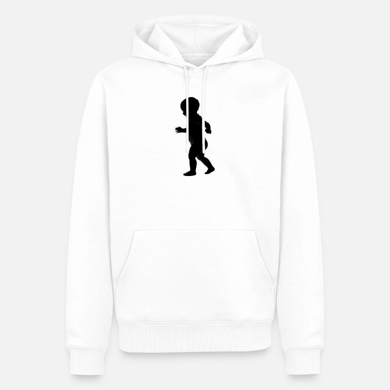 Bébé - Logo Cool Silhouette - Sweat à capuche Premium bio Homme - blanc