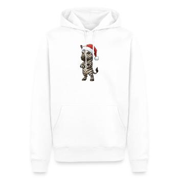 Genervtes Zebra Weihnachtsmütze Mürrisch Weihnacht - Sweat à capuche Premium bio Homme - blanc - Devant - Nico (187cm)