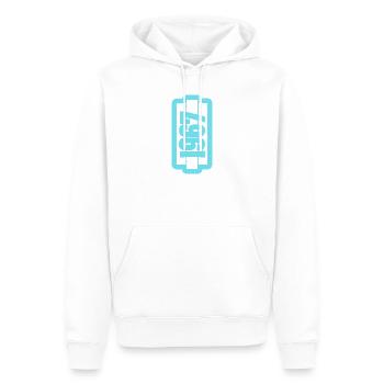 Année 1967 - Sweat à capuche Premium bio Homme - blanc - Devant - Nico (187cm)