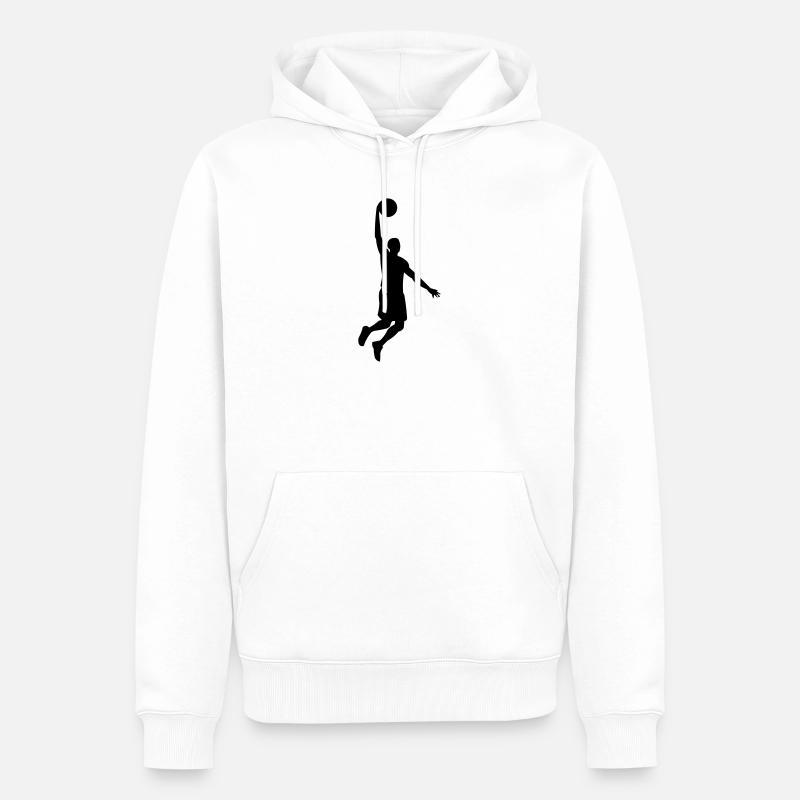 Basketteur - Sweat à capuche Premium bio Homme - blanc