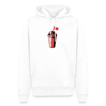 Red Flag Mug - Men’s Premium Organic Hoodie - white - Front - Nico (187cm)