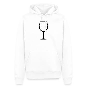 Vin, verre de vin, vin rouge, cadeau de vin blanc. - Sweat à capuche Premium bio Homme - blanc - Devant - Nico (187cm)