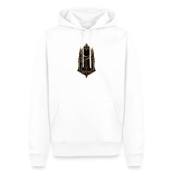 Cathédrale du télescope gothique Art astronomique - Sweat à capuche Premium bio Homme - blanc - Devant - Nico (187cm)