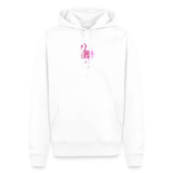 Flamingo Splash Art - Men’s Premium Organic Hoodie - white - Front - Nico (187cm)