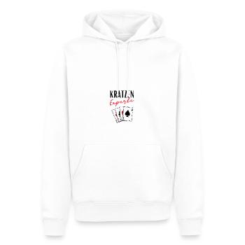 Kratzen Experte - Männer Premium Bio Hoodie - Weiß - Vorne - Nico (187cm)