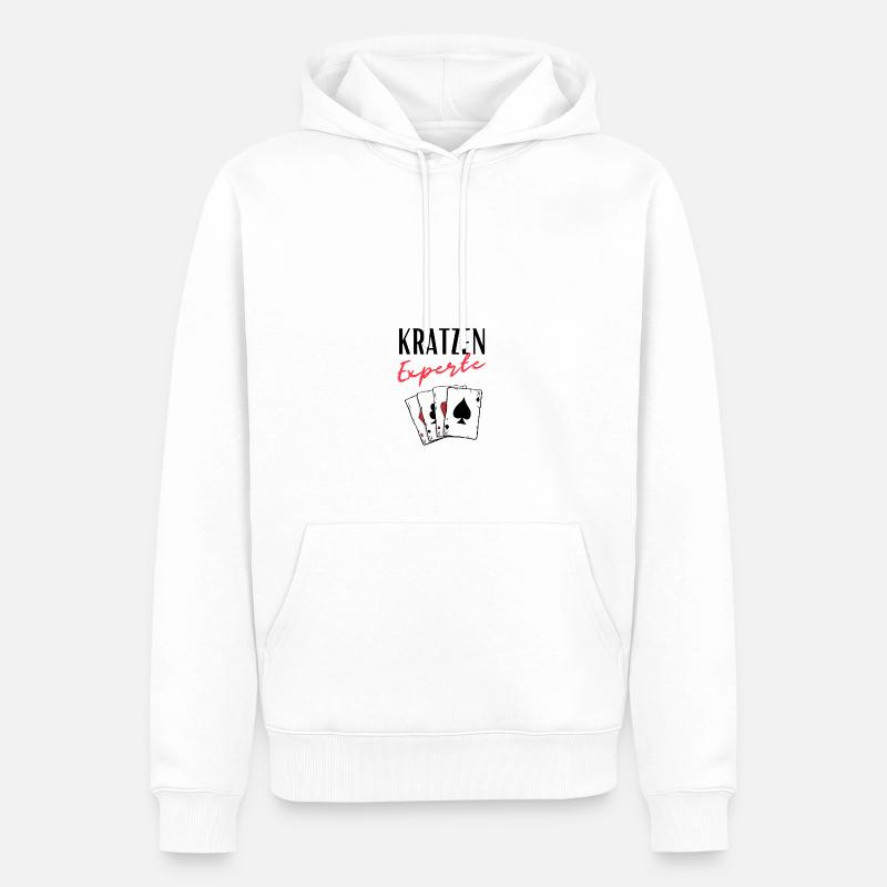 Scratching expert - Men’s Premium Organic Hoodie - white