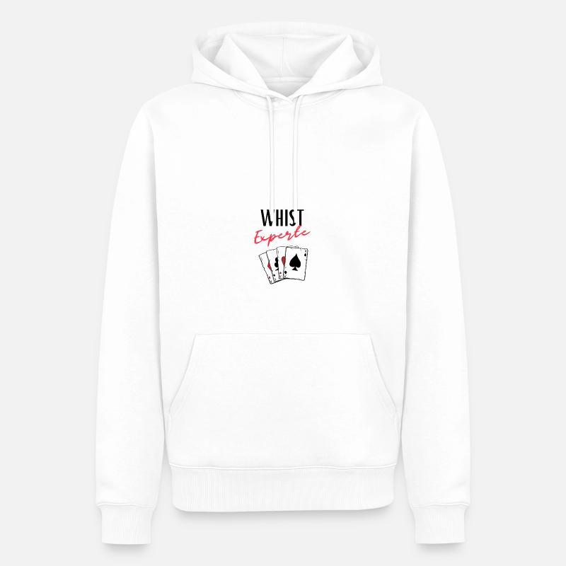 Whist Experte - Männer Premium Bio Hoodie - Weiß