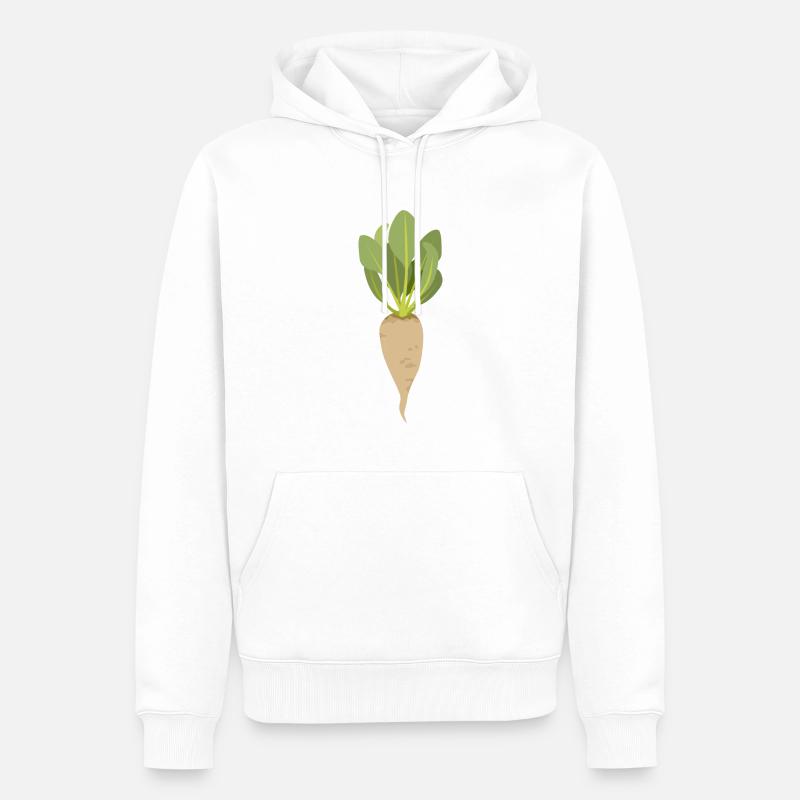 Zuckerrübe - Männer Premium Bio Hoodie - Weiß