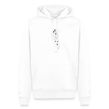 sterne, herzen, zeichnung, illustration,grau,stern - Männer Premium Bio Hoodie - Weiß - Vorne - Nico (187cm)