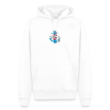 hamburg_1 - Männer Premium Bio Hoodie - Weiß - Vorne - Nico (187cm)