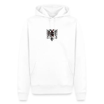 Albanischer Adler Schwarz Weiß Rot - Männer Premium Bio Hoodie - Weiß - Vorne - Nico (187cm)