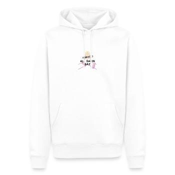 Namaste all damn day - Männer Premium Bio Hoodie - Weiß - Vorne - Nico (187cm)