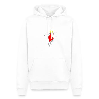 Tänzerin / Ballerina - mit anpassbaren Motivfarben - Männer Premium Bio Hoodie - Weiß - Vorne - Nico (187cm)