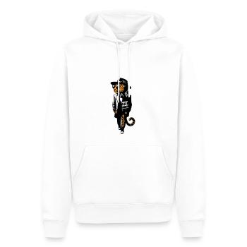 Leoparden-Dandy - Männer Premium Bio Hoodie - Weiß - Vorne - Nico (187cm)