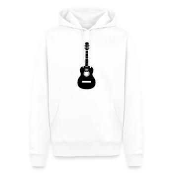 Guitare - Sweat à capuche Premium bio Homme - blanc - Devant - Nico (187cm)