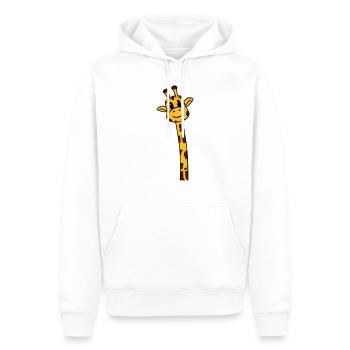 Drôle Long Cou Girafe Cool Animaux mignons - Sweat à capuche Premium bio Homme - blanc - Devant - Nico (187cm)