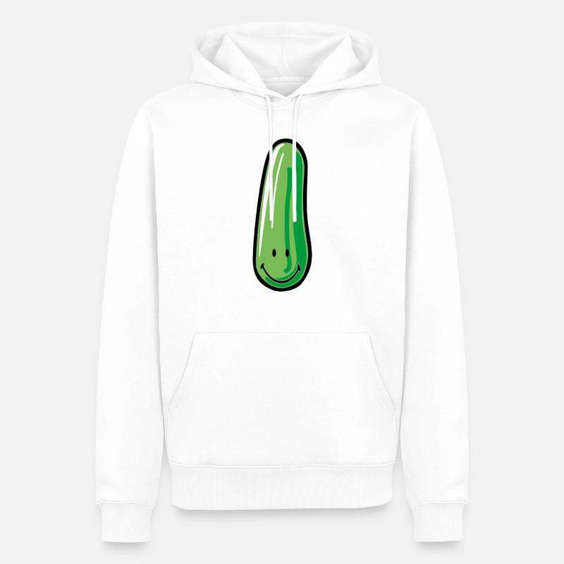 Smiley Cucumber - Sweat à capuche Premium bio Homme - blanc