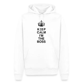 Manager / Chef / Arbeit / Job - Männer Premium Bio Hoodie - Weiß - Vorne - Nico (187cm)