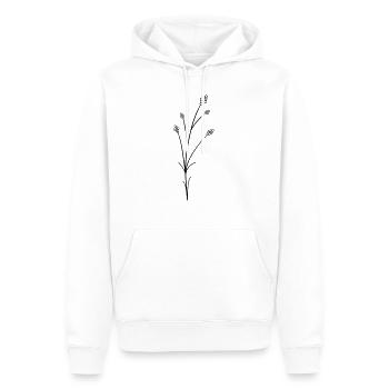herbes simples - Sweat à capuche Premium bio Homme - blanc - Devant - Nico (187cm)