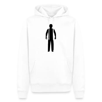 Umriss Mann Silhouette - Männer Premium Bio Hoodie - Weiß - Vorne - Nico (187cm)