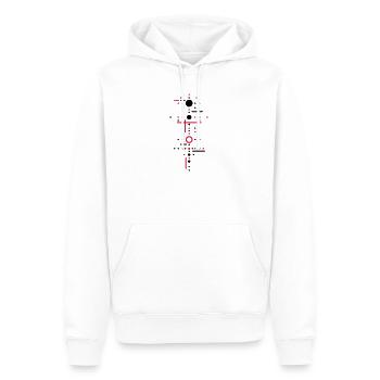 Punkte und Linien - Männer Premium Bio Hoodie - Weiß - Vorne - Nico (187cm)