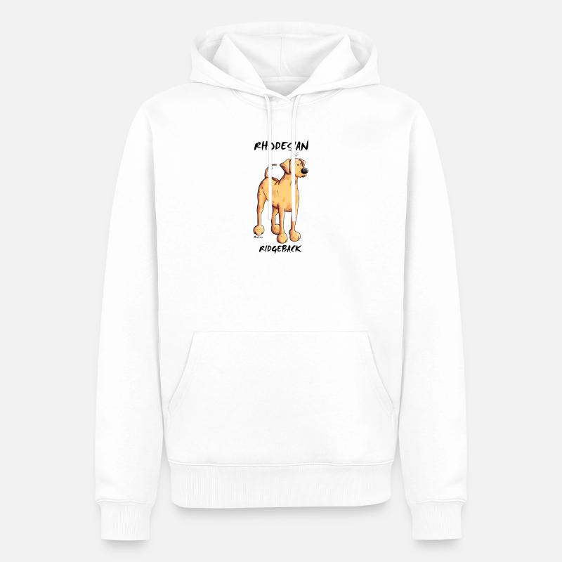 Funny Rhodesian Ridgeback - Männer Premium Bio Hoodie - Weiß