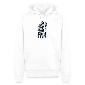 Coffee Lover - Männer Premium Bio Hoodie - Weiß - Vorne - Nico (187cm)