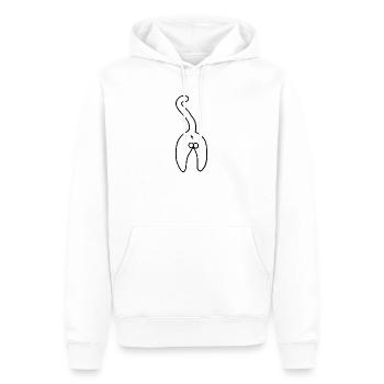 Dumme Katze - Guten Morgen, Holomin - Männer Premium Bio Hoodie - Weiß - Vorne - Nico (187cm)