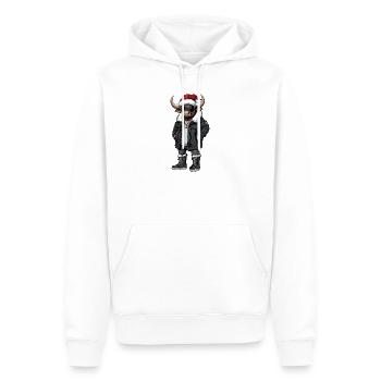 Stier Weihnachten Winter - Männer Premium Bio Hoodie - Weiß - Vorne - Nico (187cm)