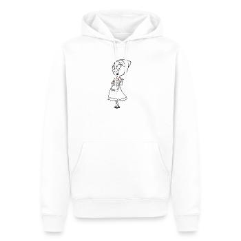 SERBSKA LENKA - kontur - - Männer Premium Bio Hoodie - Weiß - Vorne - Nico (187cm)