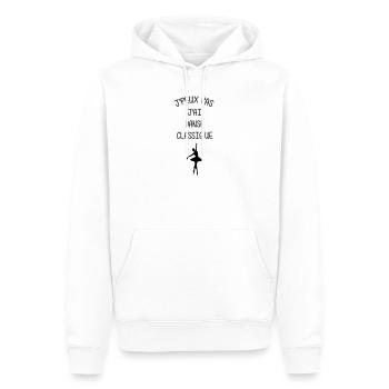 J’peux pas, j’ai danse classique - Sweat à capuche Premium bio Homme - blanc - Devant - Nico (187cm)