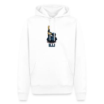 BJJ Triangle - Sweat à capuche Premium bio Homme - blanc - Devant - Nico (187cm)