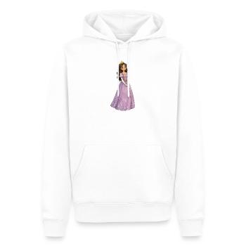 Lila Prinzessin mit Krone - Männer Premium Bio Hoodie - Weiß - Vorne - Nico (187cm)