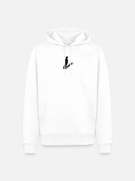KaffeeBLACK11 - Männer Premium Bio Hoodie - Weiß