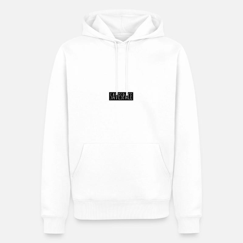 savespace - Männer Premium Bio Hoodie - Weiß