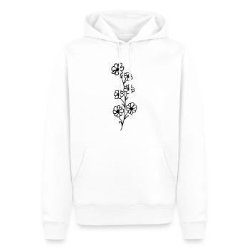 fleur - Sweat à capuche Premium bio Homme - blanc - Devant - Nico (187cm)