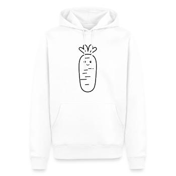 Karotte - Männer Premium Bio Hoodie - Weiß - Vorne - Nico (187cm)