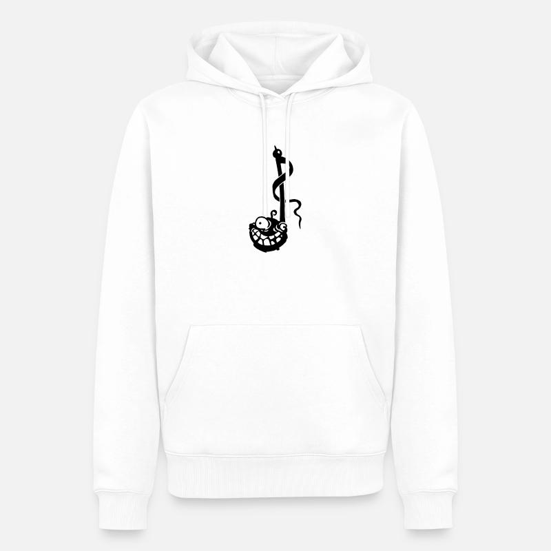 Note - Männer Premium Bio Hoodie - Weiß
