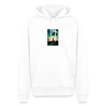 Japonais coloré - Sweat à capuche Premium bio Homme - blanc - Devant - Nico (187cm)