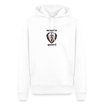 Muscle Guard - Sweat à capuche Premium bio Homme - blanc - Devant - Nico (187cm)