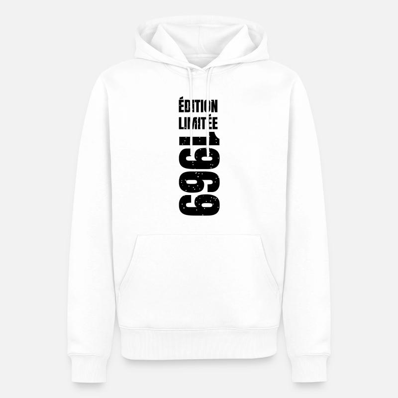 1969 édition limitée - Sweat à capuche Premium bio Homme - blanc