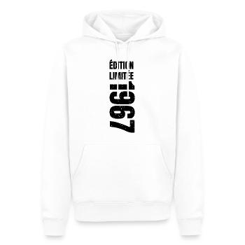 1967 édition limitée - Sweat à capuche Premium bio Homme - blanc - Devant - Nico (187cm)