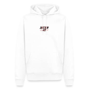 Rêvez grand, agissez plus grand. - Sweat à capuche Premium bio Homme - blanc - Devant - Nico (187cm)