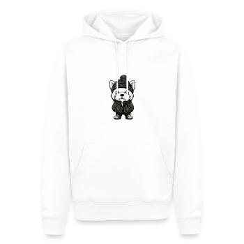 West Highland Terrier Chien Hiver - Sweat à capuche Premium bio Homme - blanc - Devant - Nico (187cm)