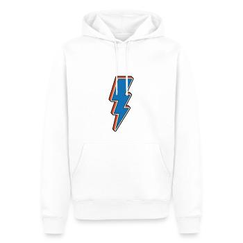 Blitz - Männer Premium Bio Hoodie - Weiß - Vorne - Nico (187cm)