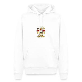 Chat du Nouvel An vietnamien 2023 I Cadeau - Sweat à capuche Premium bio Homme - blanc - Devant - Nico (187cm)