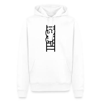 Échelle à la réussite - Line - Sweat à capuche Premium bio Homme - blanc - Devant - Nico (187cm)
