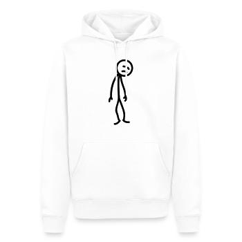 Sad unfortunate stick figure depressed - Men’s Premium Organic Hoodie - white - Front - Nico (187cm)